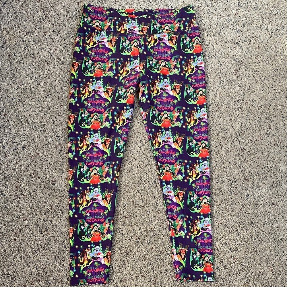 Disney Villains Christmas Holiday Leggings Naughty List